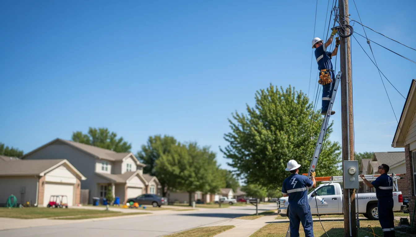 Residential electrician providing installation services in Oakwood, TX